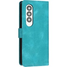 Mays Shop Samsung Galaxy Z Için Flip Case Fold 4 5g Kart Ekleme Cüzdan Pu Deri (Yurt Dışından)