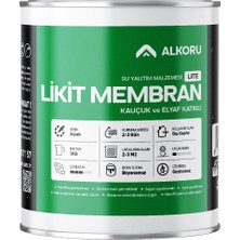 Alkoru 1 kg Lite Likit Membran Kauçuk ve Elyaf Katkılı Sıvı Su Yalıtım Malzemesi