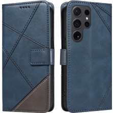 Mays Shop Elmas Dikiş Deri Çanta ile Samsung Galaxy S24 Ultra Için Flip Case (Yurt Dışından)