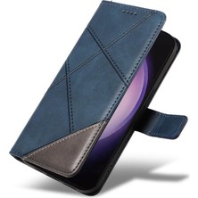 Mays Shop Elmas Dikiş Deri Çanta ile Samsung Galaxy S24 Ultra Için Flip Case (Yurt Dışından)