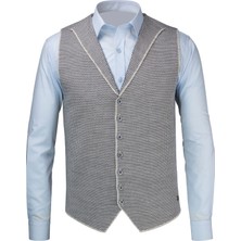 Çizgi Triko Erkek Düğmeli Spor / Klasik Triko Örme Kolsuz Yelek - 5001LS