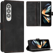 Mays Shop Samsung Galaxy Z Için Flip Case Fold 4 5g Kart Ekleme Cüzdan Pu Deri (Yurt Dışından)