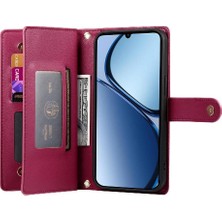 Mays Shop Realme C61 Standı Çok Fonksiyonlu Cüzdan Crossbody Kayışı Için Flip Case (Yurt Dışından)