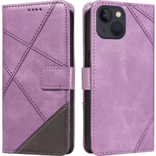 Mays Shop Elmas Dikiş Deri Telefon Koruması ile IPhone 14 Için Flip Case (Yurt Dışından)