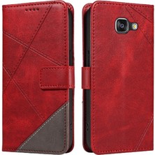 Mays Shop Elmas Dikiş Deri Telefon ile Samsung Galaxy A3 2016 Için Flip Case (Yurt Dışından)