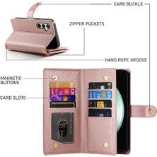 Mays Shop Samsung Galaxy S24 Fe Kickstand Cüzdan Bölmesi Kartı Için Flip Case (Yurt Dışından)