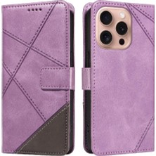 Mays Shop Elmas Dikiş Deri ile IPhone 16 Pro ve Kart Yuvası Için Flip Case (Yurt Dışından)