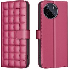 Mays Shop Realme 11 4g Pu Deri Iş Için Flip Case Basit Tarzı Kart Yuvaları (Yurt Dışından)