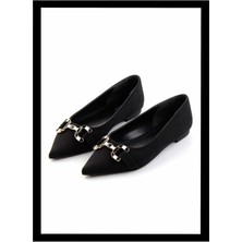 Bambi Siyah Kumaş   Kadın Babet K01327413804