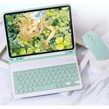 Rabbit Tech Galaxy Tab S9 Fe Plus 12.4 Uyumlu Standlı Tablet Kılıfı + Tablet Kalemi + Bluetooth Klavye Mouse Set