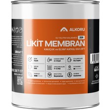 Alkoru 5 kg Zer Sıvı Zift Likit Membran Kauçuk ve Elyaf Katkılı Sıvı Su Yalıtım Malzemesi