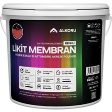 Alkoru 13 kg Kırmızı Likit Membran Renkli Reçine Esaslı Sıvı Su Yalıtım Malzemesi