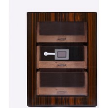 Cohiba 2024 Model Üç Çekmeceli Humidor - Ahşap Kahve