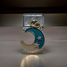 Stainles Steel Italyan Ay Detaylı Charm