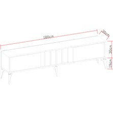 Ametist Mobilya Pars Tv Ünitesi Gold Beyaz