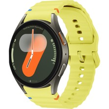 Novstrap Samsung Galaxy Watch 7 Fe 6 5 4 40 44 Classic 42 43 45 46 mm ile Uyumlu Kordon Wavy Silikon