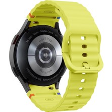 Novstrap Samsung Galaxy Watch 7 Fe 6 5 4 40 44 Classic 42 43 45 46 mm ile Uyumlu Kordon Wavy Silikon