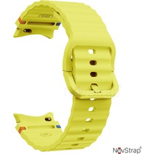 Novstrap Samsung Galaxy Watch 7 Fe 6 5 4 40 44 Classic 42 43 45 46 mm ile Uyumlu Kordon Wavy Silikon