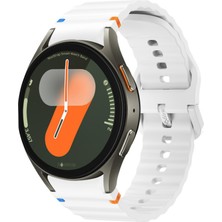 Novstrap Samsung Galaxy Watch 7 Fe 6 5 4 40 44 Classic 42 43 45 46 mm ile Uyumlu Kordon Wavy Silikon
