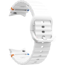 Novstrap Samsung Galaxy Watch 7 Fe 6 5 4 40 44 Classic 42 43 45 46 mm ile Uyumlu Kordon Wavy Silikon