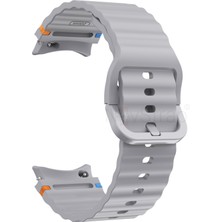 Novstrap Samsung Galaxy Watch 7 Fe 6 5 4 40 44 Classic 42 43 45 46 mm ile Uyumlu Kordon Wavy Silikon