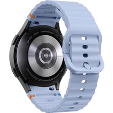 Novstrap Samsung Galaxy Watch 7 Fe 6 5 4 40 44 Classic 42 43 45 46 mm ile Uyumlu Kordon Wavy Silikon