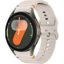 Novstrap Samsung Galaxy Watch 7 Fe 6 5 4 40 44 Classic 42 43 45 46 mm ile Uyumlu Kordon Wavy Silikon