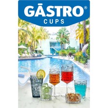 Gastroplast 6 Adet 300 ml Kırılmaz,çizilmez Polikarbon Plastik Bardak- Füme