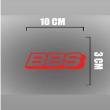 Hfz Works Bbs 10X3 cm Oto Sticker Jant Sticker Arka Cam Sticker