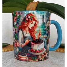 Mugs And Love Pasta Dükkanı Md3 Vintage Baskı Büyük Boy Kupa