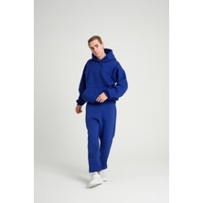 3 Rope Erkek Oversize Basic Kapüşonlu Içi Polarlı 3 Iplik Sweatshirt