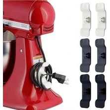 Yusa Stores 6'lı Pratik Kablo Toparlayıcı Yapışkanlı Klips Mutfak Air Fryer Kettle Kahve Tost Makinası