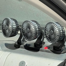 Araç Araba Otomobil 3 Lü Vantilatör Fan Pervane Soğutucu 12V FAN40