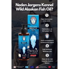 Jorgens Kennel Kedi ve Köpek Için Doğal Omega 3-6 Wild Alaskan Triple Strength Balık Yağı I Fish Oil