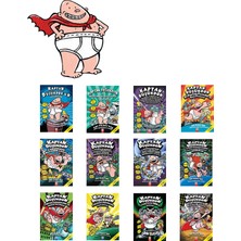 Dav Pilkey 24 Kitaplık Dev Set: Köpek Adam 10 Kitap + Kaptan Düşükdon 12 Kitap + Kedi Çocuk 2 Kitap