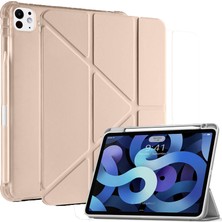 MobaxAksesuar Apple iPad Pro 11 Inç M4 2024 Kılıf Kalem Şarj Bölmeli Case A2836 A2837 A3006