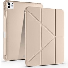 MobaxAksesuar Apple iPad Pro 11 Inç M4 2024 Kılıf Kalem Şarj Bölmeli Case A2836 A2837 A3006