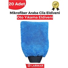 20 Adet Mikrofiber Genel Temizlik Araç Yıkama ve Cila Eldiveni Oto Yıkama Bezi