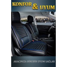 Kepmorpho 
citroen Xsara Lüx Deri Oto Koltuk Kılıfı Ön Arka Takım Elit Serisi Siyah Mavi