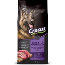 Crocus Biftekli Pirinçli Yet. Köpek Maması 15 kg