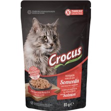 Crocus Tahılsız Kedi Somonlu Pouch Jöleli Yaş Mama 85 gr