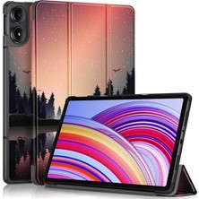 ZHKJ Shop Xiaomi Redmi Pad Pro 12.1 Gün Batımı Için Boyalı Deri Akıllı Kılıf (Yurt Dışından)