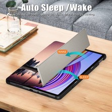 ZHKJ Shop Xiaomi Redmi Pad Pro 12.1 Gün Batımı Için Boyalı Deri Akıllı Kılıf (Yurt Dışından)