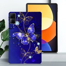 ZHKJ Shop Redmi Pad 10.61 Mavi Kelebek Için Boyalı Tpu Tablet Kılıfı (Yurt Dışından)