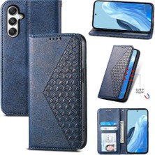 Manyi Mall Samsung Galaxy M35 Cüzdan El Kayışı Standı Için Flip Case Günlük Kullanım Eşkenar Dörtgen (Yurt Dışından)