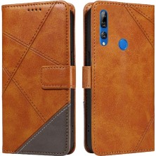 Manyi Mall Huawei Y9 Prime 2019 ve Elmas Dikişli Kart Yuvası Için Flip Case (Yurt Dışından)