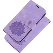 Manyi Mall Oneplus Nord Ce 2 5g Kabartma Lotus Çiçek Cüzdan Kickstand Için Flip Case (Yurt Dışından)