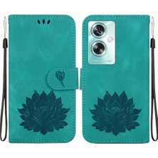 Manyi Mall Oppo A79 5g Kickstand Cüzdan Kabartma Lotus Çiçek Kickstand Için Flip Case (Yurt Dışından)