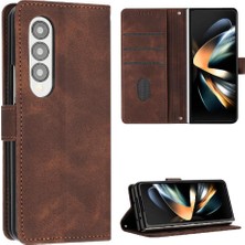 Manyi Mall Samsung Galaxy Z Için Flip Case Fold 3 5g Pu Deri Kickstand Kart Cüzdan (Yurt Dışından)