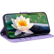 Manyi Mall Infinix Akıllı 8 Kickstand Manyetik Cüzdan Kabartma Lotus Için Flip Case (Yurt Dışından)